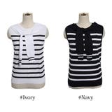 【ts14764】カーディガンを羽織ったようなユニークデザイン♪マリンボーダーノ… | KawaiCat | 詳細画像7 