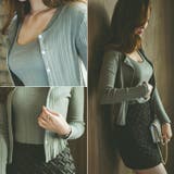 2点カーディガンセット♪リブ生地カーディガン+タンクトップ アンサンブルセット | KawaiCat | 詳細画像2 