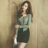 2点カーディガンセット♪リブ生地カーディガン+タンクトップ アンサンブルセット | KawaiCat | 詳細画像6 