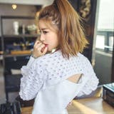 背中開きデザインがセクシー♪背中開きショート丈パンチング長袖トップス | KawaiCat | 詳細画像4