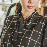 大き目のスクエアラインチェックとリボンディテール♪シック&女性らしいリボンポイン… | KawaiCat | 詳細画像4
