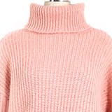 ルーズなフィット感でゆったり着られる♪タートルネック前スリットデザインリブニット… | KawaiCat | 詳細画像8