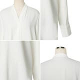 柔らかなシフォン素材で春先にもぴったり♪Vネックシフォン長袖ブラウス | KawaiCat | 詳細画像8