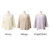 【ts16250】可愛らしさが溢れるアイテム♪オーバーサイズＶネック長袖ニット | KawaiCat | 詳細画像7 