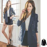 【jk16434】モダンでマニッシュな雰囲気♪モダンストライプジャケット | KawaiCat | 詳細画像1