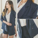 【jk16434】モダンでマニッシュな雰囲気♪モダンストライプジャケット | KawaiCat | 詳細画像2