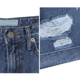 短すぎない丈が合わせやすい♪ダメージ加工ロールアップデニムショートパンツ | KawaiCat | 詳細画像8