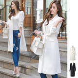 【jk16689】さりげない細かいストライプがオシャレ♪ストライプロング丈ジャケ… | KawaiCat | 詳細画像1