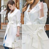 【jk16689】さりげない細かいストライプがオシャレ♪ストライプロング丈ジャケ… | KawaiCat | 詳細画像2