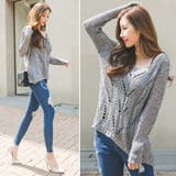 スパンコールがキラキラ光ってオシャレ♪メタルニット長袖カットソー | KawaiCat | 詳細画像3