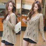 スパンコールがキラキラ光ってオシャレ♪メタルニット長袖カットソー | KawaiCat | 詳細画像4