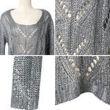 スパンコールがキラキラ光ってオシャレ♪メタルニット長袖カットソー | KawaiCat | 詳細画像8