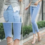 ストレッチ効果抜群で動きやすい♪ウォッシュカラー９分丈デニムスキニーパンツ | KawaiCat | 詳細画像2 