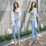 ストレッチ効果抜群で動きやすい♪ウォッシュカラー９分丈デニムスキニーパンツ | KawaiCat | 詳細画像5 