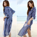 涼しげな素材感で夏にぴったり♪ジュエリーストライプロングシャツ | KawaiCat | 詳細画像3 