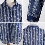 涼しげな素材感で夏にぴったり♪ジュエリーストライプロングシャツ | KawaiCat | 詳細画像8 