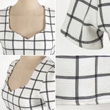 クールでスタイリッシュな魅力溢れる♪ラインチェック半袖ミニワンピース | KawaiCat | 詳細画像8