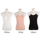 袖のシースルーレスがフェミニン♪袖レースノースリーブトップス | KawaiCat | 詳細画像7