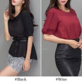 【ts17546】高級感のある素材感でエレガントなデザイン♪SJバルーン五分袖ブ… | KawaiCat | 詳細画像7 