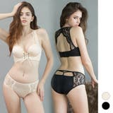 胸元編み上げデザインで谷間をセクシーに強調♪レースストラップコルセットブラジャー… | KawaiCat | 詳細画像1