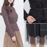 柔らかな雰囲気が漂う♪パールニットソー×チュールワンピースのツーピース | KawaiCat | 詳細画像2