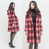 【jk17816】軽く羽織るだけでもスタイリッシュに決まる♪チェック柄ロングPコ… | KawaiCat | 詳細画像5