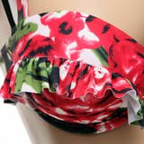 5cmパットグラマラスビキニ♪フラワープリント柄が可愛いレッドビッグフラワーフリ… | KawaiCat | 詳細画像6