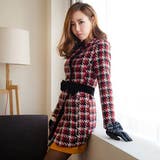 【jk7518】リボンベルトが可愛い♪チェックの千鳥パターン柄が素敵なベーシック… | KawaiCat | 詳細画像2 