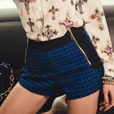 【pt7868】高級感のあるゴールドファスナーポイント千鳥格子柄ショートパンツ | KawaiCat | 詳細画像3