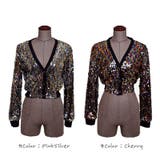 キラキラ目を引くスパンコールでインパクト大◎高級感漂うカラースパンコールショート… | KawaiCat | 詳細画像4