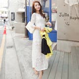 【op8659】 定番人気のマキシワンピ♪シーズンムード漂うレースデザインでフェ… | KawaiCat | 詳細画像3 