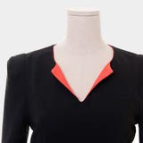 ネックラインと袖部分の配色が目を引くシックなデザインの配色ポイント7分袖シンプル… | KawaiCat | 詳細画像8