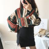 ブラウス シャツ レディース トップス シフォン ストライプ 長袖 | K-city | 詳細画像3