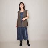 シアーベロアダブルストラップキャミドレス≪手洗い可能≫ | QUEENS COURT | 詳細画像6 