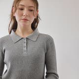 ポロカラーリブニットワンピース≪手洗い可能≫ | QUEENS COURT | 詳細画像6