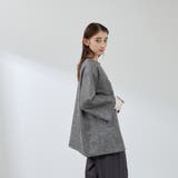 ツィード調ハウンドトゥースノーカラーコート≪手洗い可能≫ | QUEENS COURT | 詳細画像3 