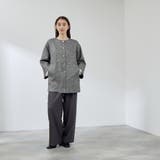 ツィード調ハウンドトゥースノーカラーコート≪手洗い可能≫ | QUEENS COURT | 詳細画像5 