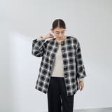 ツィーディチェックノーカラーコート≪手洗い可能≫ | QUEENS COURT | 詳細画像2 