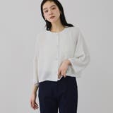 ホワイト | ラメッシュノーカラージャケット | QUEENS COURT