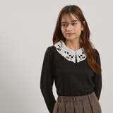 レースカラーラメMIXカットソー≪手洗い可能≫ | QUEENS COURT | 詳細画像2 