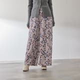 パープル系その他 | マルチフラワーイージーワイドパンツ≪手洗い可能≫ | QUEENS COURT
