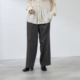 ナチュレッチセンタープレスワイドパンツ≪手洗い可能≫ | QUEENS COURT | 詳細画像1 