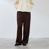 ブラウン | スポンディッシュサテンイージーパンツ≪手洗い可能≫ | QUEENS COURT