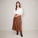 シアーレザー調フレアスカート≪手洗い可能≫ | QUEENS COURT | 詳細画像5 