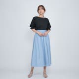 ダンガリーデニムギャザーフレアスカート≪手洗い可能≫ | QUEENS COURT | 詳細画像11 