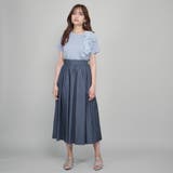 ダンガリーデニムギャザーフレアスカート≪手洗い可能≫ | QUEENS COURT | 詳細画像4 