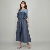 ダンガリーデニムギャザーフレアスカート≪手洗い可能≫ | QUEENS COURT | 詳細画像5 