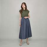 ダンガリーデニムギャザーフレアスカート≪手洗い可能≫ | QUEENS COURT | 詳細画像7 