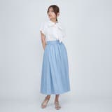 ダンガリーデニムギャザーフレアスカート≪手洗い可能≫ | QUEENS COURT | 詳細画像9 