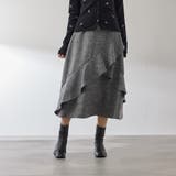 グレー系その他 | ツィードライクアシメフリルスカート≪手洗い可能≫ | QUEENS COURT